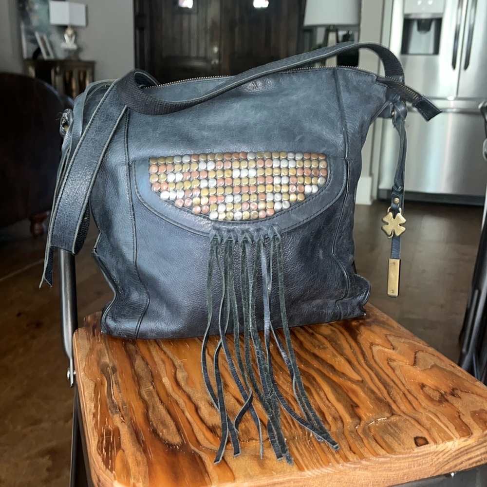 Lucky Brand Fringe Bag with Studs